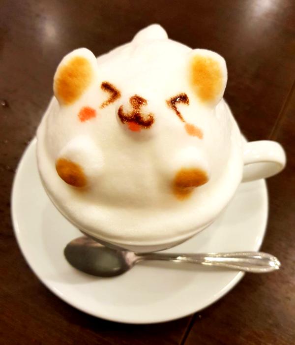 3 D Latte Kaffee Getränk im 3 D Cafe in Nagoys